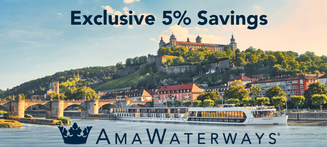 Take an additional 5% off every AmaWaterways booking.